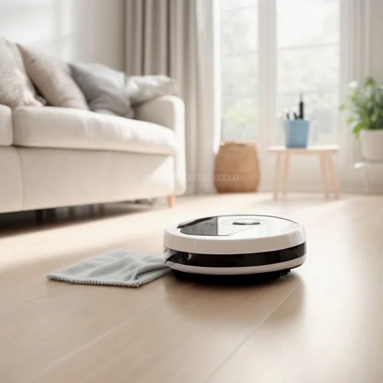 AICleanHome robotic vacuum in action